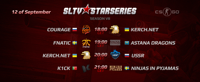 SLTV StarSeries VI: 12 сентября