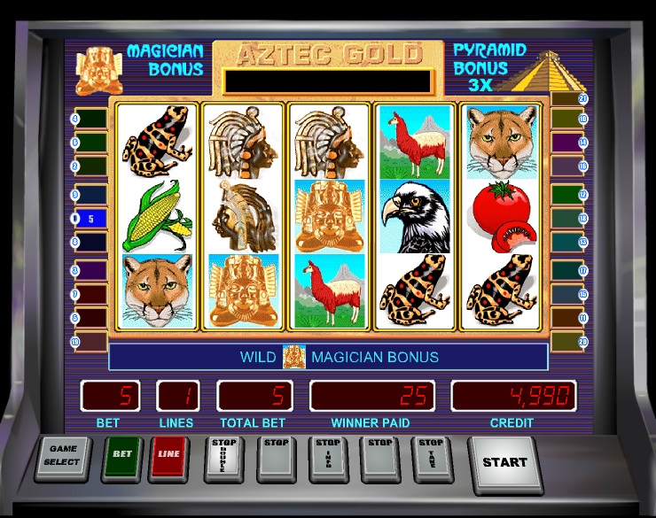 Aztec Gold - игровой автомат Пирамида