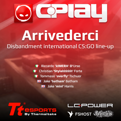 CPLAY распустили итальянский состав по CS:GO