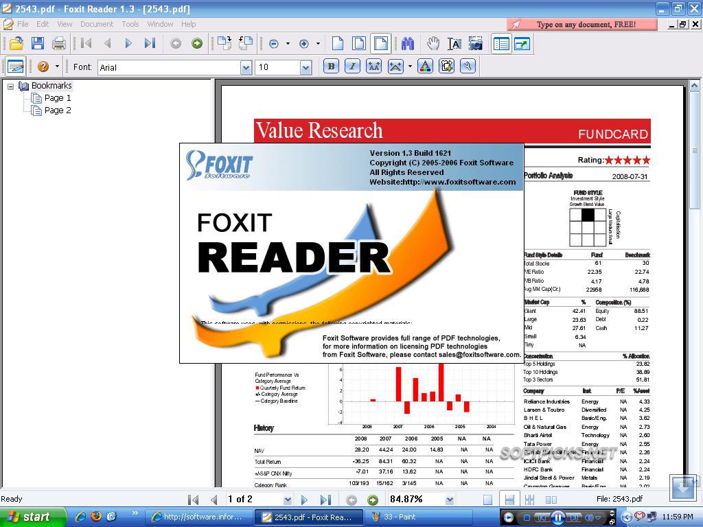 Foxit Reader 1.3 -    