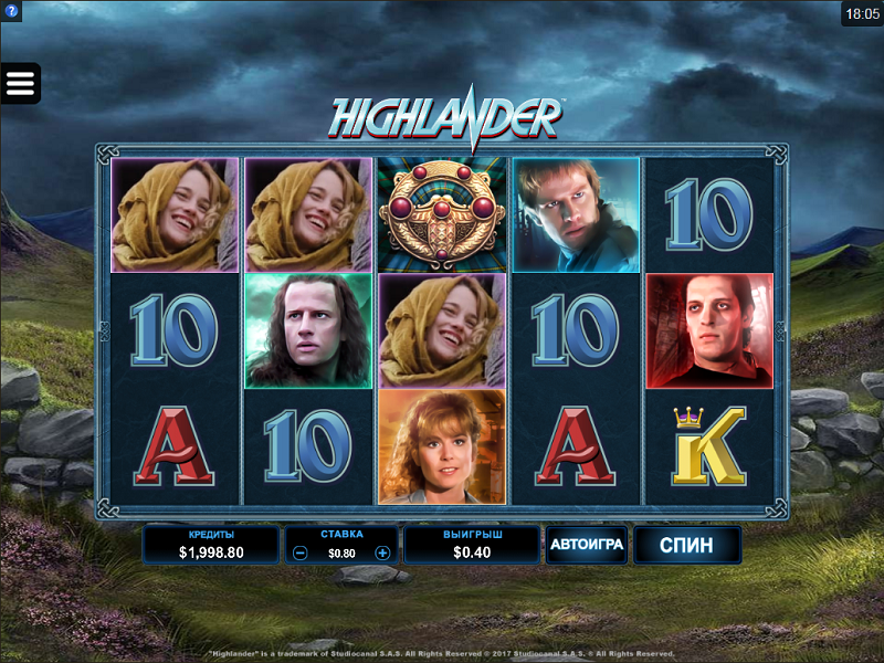 Highlander - игровой автомат Горец