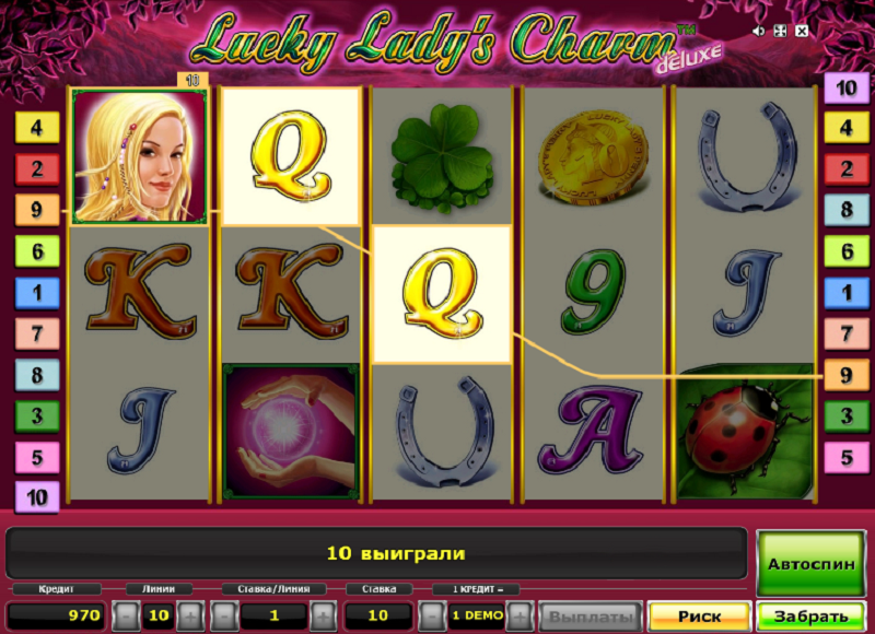 Lucky Lady's Charm Deluxe - игровой автомат Леди Удача