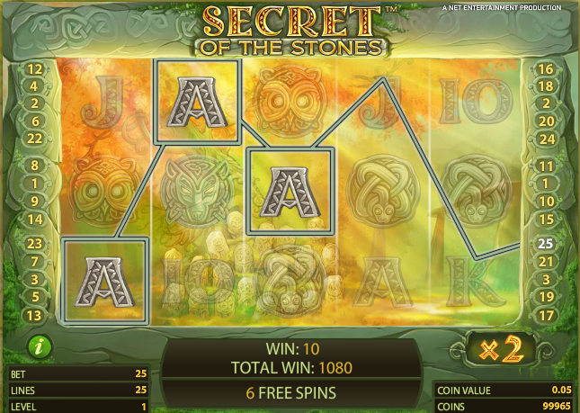 Secret of the Stones (Тайна камней) - игровой автомат