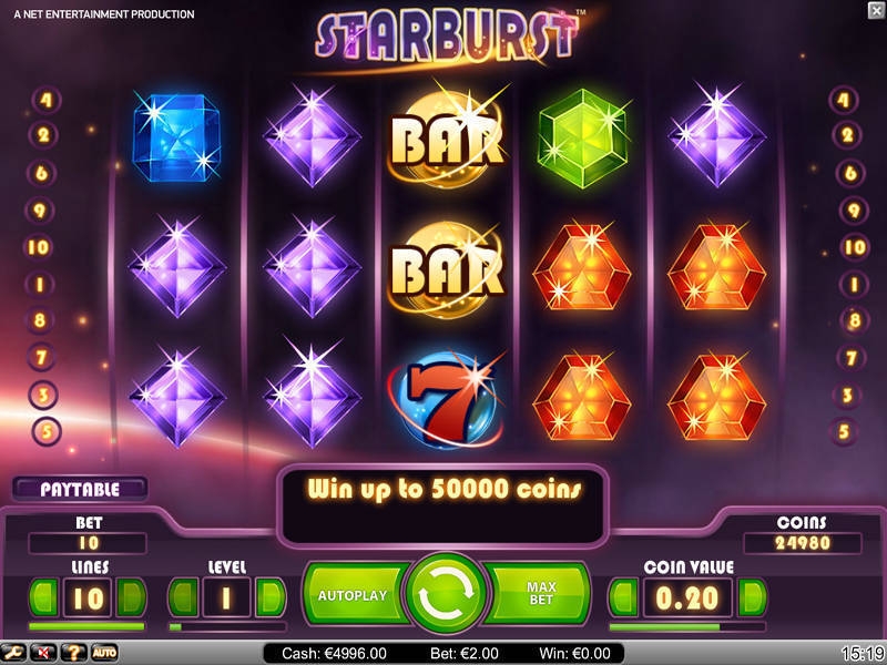 Starburst - игровой автомат Взрыв звезды