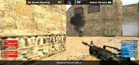 Na`Vi vs. Shark gaming @ dust2 cyberarenaTV        